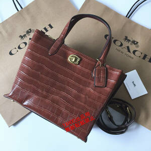 *COACH bag * Coach new work C8632 Gin ja-2WAY crocodile embo Sudou . low tote bag shoulder bag outlet new goods 