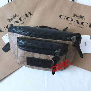 ★COACHバッグ★コーチ F78727 カーキ×ブラック ベルトバッグ ウエストバッグ ボディバッグ ショルダーバッグ クロスボディアウトレット品