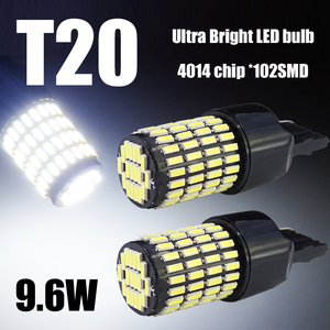 2個セット T20 LED 102連 激光バックランプ 白 無極性 ハイパワー 4014チップ ホワイト 12V用 6500K 爆光 ベルライト QX031