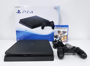 100 jpy ~*SONY PS4 CUH-2000A 500GB jet * black PlayStation4 PS4 soft over watch PlayStation 4 boxed pre - station 4