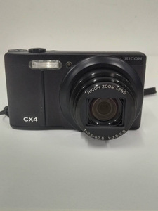 100円～★RICHO リコー CX4 コンパクトデジタルカメラ 稼働品 バッテリー充電器付き デジタルカメラ ブラック 美品