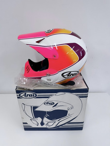 100 иен ~*Arai ARAI шлем мотокросс шлем ARAI шлем MX-SPIRIT 57 58cm M Vintage подлинная вещь розовый Spirit 