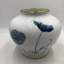 【未使用品】★OKURA/大倉陶園★花器　ポピー　金縁　花入れ　花瓶　フラワーベース　箱あり_画像6