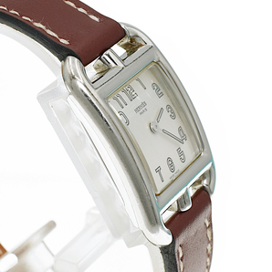 HERMES エルメス CC1.210 ケープコッド QZ クォーツ レディース腕時計 シルバー【A02472】の画像3