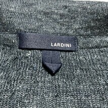 LARDINI★リネン100% ニット アンコンジャケット テーラード ネップ 黒灰紺 表記XS 着用感M位 イタリア製 豊田貿易タグ正規 ラルディーニ_画像8