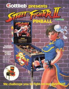 goto Lee b Capcom Street Fighter II pin ball arcade leaflet catalog pamphlet 