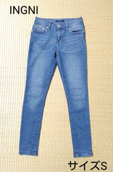 INGNI*スキニー・デニム・ジーンズ*サイズS・無地・ブルー系*パンツ・レディース*春服・夏服