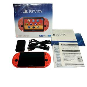 動作確認済　送料無料　美品　PlayStation Vita Wi-Fiモデル ネオン・オレンジ
