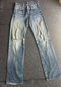 Levi'sリーバイス☆140周年 702XX 702-XX　ジーンズW29　メンズ ジーパン日本製　ボタン裏J22　古着　used