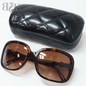  Chanel sunglasses 5170-A ribbon motif here Mark tortoise shell CHANEL +