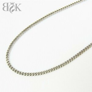 Pt850 細喜平2面ネックレス 造幣局刻印 約5.9g 全長：約40cm 幅：約1.6mm プラチナ ■