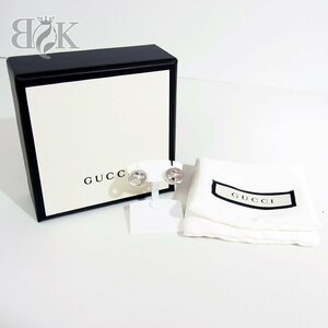  Gucci Ag925 Inter locking GG серебряный серьги 3.2g H9.0mm×W10.1mm GUCCI ультразвук мойка завершено -