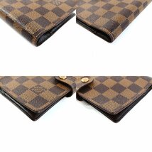 ルイヴィトン ダミエ アジェンダPM R20700 6穴式 システム手帳カバー LOUIS VUITTON 中古 ★_画像6