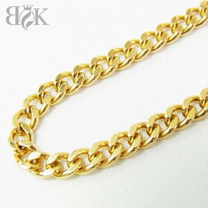 美品 K18 喜平 2面 ブレスレット 造幣局刻印 約10.0ｇ 腕回り：約18.5cm 幅：約4.2mm ゴールド ■