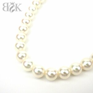  ultimate beautiful goods Mikimoto pearl necklace total length approximately 42.0cm pearl diameter : approximately 6.6~6.8mm gross weight approximately 29.3g silver metal fittings SIL stamp MIKIMOTO *