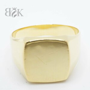 K18 signet ring 10.3g 19 number length width : approximately 13.3mm Gold ring *