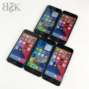 Apple iPhoneSE 第二世代 5台セット ブラック 64GB AU ○判定 初期化済み 通電確認 ジャンク扱い アップル 8 ∴