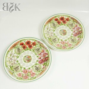 美品 ウェッジウッド シーズン season 2004 カレンダー プレート ２枚セット WEDGWOOD 中古 ♪