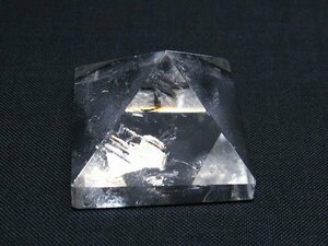 誠安◆天然石最高級品虹入りヒマラヤ水晶ピラミッド[T600-2273]