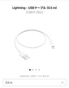 アップル純正　Lightning USBケーブル　ライトニングケーブル　0.5m 美品