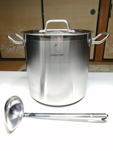 #2 point set #KIPROSTARki Pro Star IH correspondence stainless steel stockpot 26cm electromagnetic ranges saucepan cover attaching ladle . Tama business use two-handled pot nikomi cooking ramen 