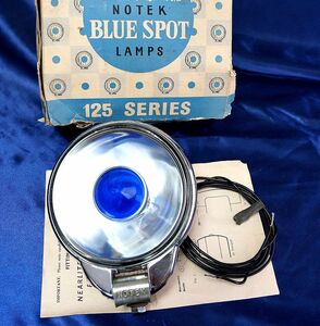  boxed new goods 60 period. piece .. lamp NOTEKnotik spot / foglamp blue dot 5 -inch BMC MINI VESPA Classic Rover Mini 