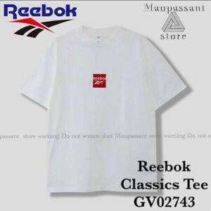 Reebok リーボック　boxロゴ　Tシャツ　L Tee ホワイト 半袖 新品 未使用 正規品