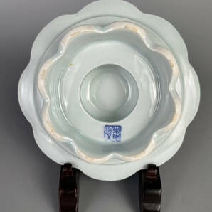 韓国美術 安東五 款 白磁堆刻仙鶴文茶碗 盃 酒器 茶道具 の画像9
