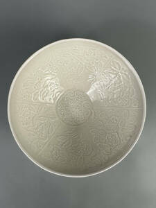  China fine art Song . kiln .. flower . writing white porcelain . tea cup tea utensils Tang thing old thing old warehouse 