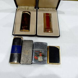 1円スタート激レア ZIPPO ジッポー GIVENCHY ジバンシィ YSL イブサンローラン 他 オイル ガスライター 箱付き まとめ 30828 11-2