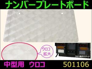 501106 【ナンバープレートボード】中型用 ウロコ柄 [商品サイズ：中]