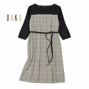 美品★DAKSダックス5.2万★42size/11号★ワンピースC097