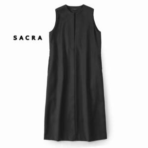 美品★SACRAサクラ★38size/9号★デザインワンピースE164