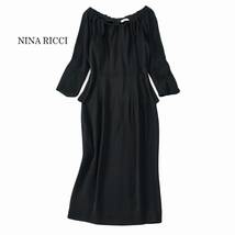 美品★ニナリッチ18.6万★38size/9号★ワンピース黒D034_画像1