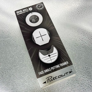 ★PuttOUT★デビルボール ゴルフ練習用品 パター パター練習 パッティング パター練習器具 インパクトに集中 収納袋が付属