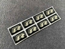 26★ フォルクスワーゲン R用 8枚セット カーステッカー エンブレム シール プレート 硬質透明プラスチック 強粘着力 18ｘ10MM　送料無料_画像3