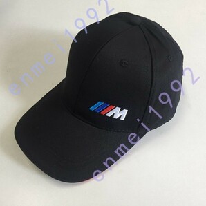 BMW///M用★スポーツ コットンツイル 帽子 自動車 刺繍ロゴ付き フリーサイズ ブラック CAP 野球帽 調節可能 新品未使用の画像1