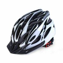 自転車ヘルメット　大人用　軽い　黒白　フリーサイズ_画像7