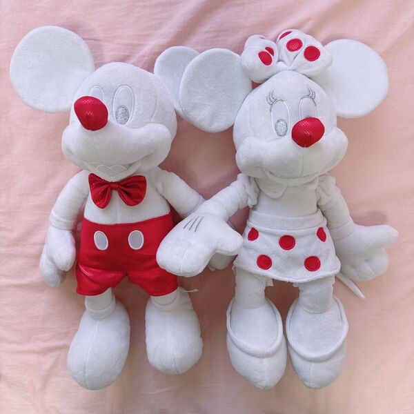 値下げ!!【美品】2013年Xmas限定 ミッキーミニーぬいぐるみセット バレンタイン