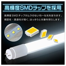 【限定セール】送料無料 1年保証付き 直管 LED蛍光灯 40W形 120cm 工事不要 グロー式 高輝度SMD LEDライト 昼光色 明るい 店舗 オフィス_画像5