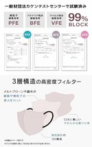 【セール】アイボリー 立体 3D 不織布マスク 20枚入り Mサイズ 血色 両面 カラー 快適 感染症 花粉症 インフル 対策 JewelFlapMask_画像8