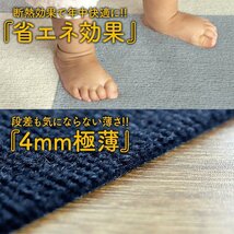 【新生活セール】新品 洗える 吸着タイルマット 大判50×50cm ペット 赤ちゃん 滑り止め 転倒防止 マット カーペット カット自由 ネイビー_画像6