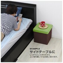 新品 ボックススツール 収納スツール 耐荷重100kg オットマン コンパクト 簡単組み立て おしゃれ 布製 折り畳み 収納 ボックス 椅子_画像5