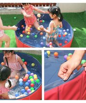 新品 家庭用 ビニールプール キッズプール 120cm 折りたたみ 空気入れ不要 ボール ペット 子供 幼稚園 プール 水遊び 砂遊び 熱中症予防_画像2