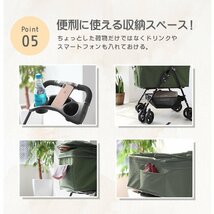 【ネイビー】新品 ペットカート 分離式 バスケット取り外し可能 4輪 耐荷重15kg 折りたたみ ペットバギー 小型犬 中型 軽量 おしゃれ_画像8