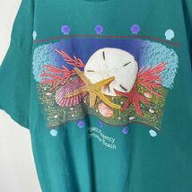 90's アメリカ製　SUNSHINE 半袖プリントTシャツ　古着　XLサイズ　グリーン　ヴィンテージ _画像2