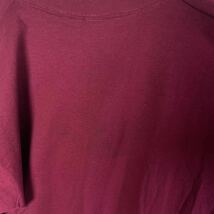 90's アメリカ製　フルーツオブザルーム　半袖プリントTシャツ　古着　XLサイズ　ワインレッド　ヴィンテージ _画像6