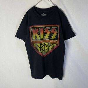 KISS 半袖プリントTシャツ　古着　Sサイズ　ブラック　バンドTシャツ