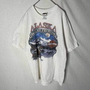 アメリカ製　HARLEY-DAVIDSON 半袖プリントTシャツ　古着　Mサイズ　ホワイト　