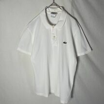 ラコステ　半袖ポロシャツ　SLIM FIT 古着　サイズ5 ホワイト_画像1